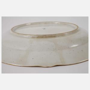 Meissen große Prunkschale Storchenmotiv