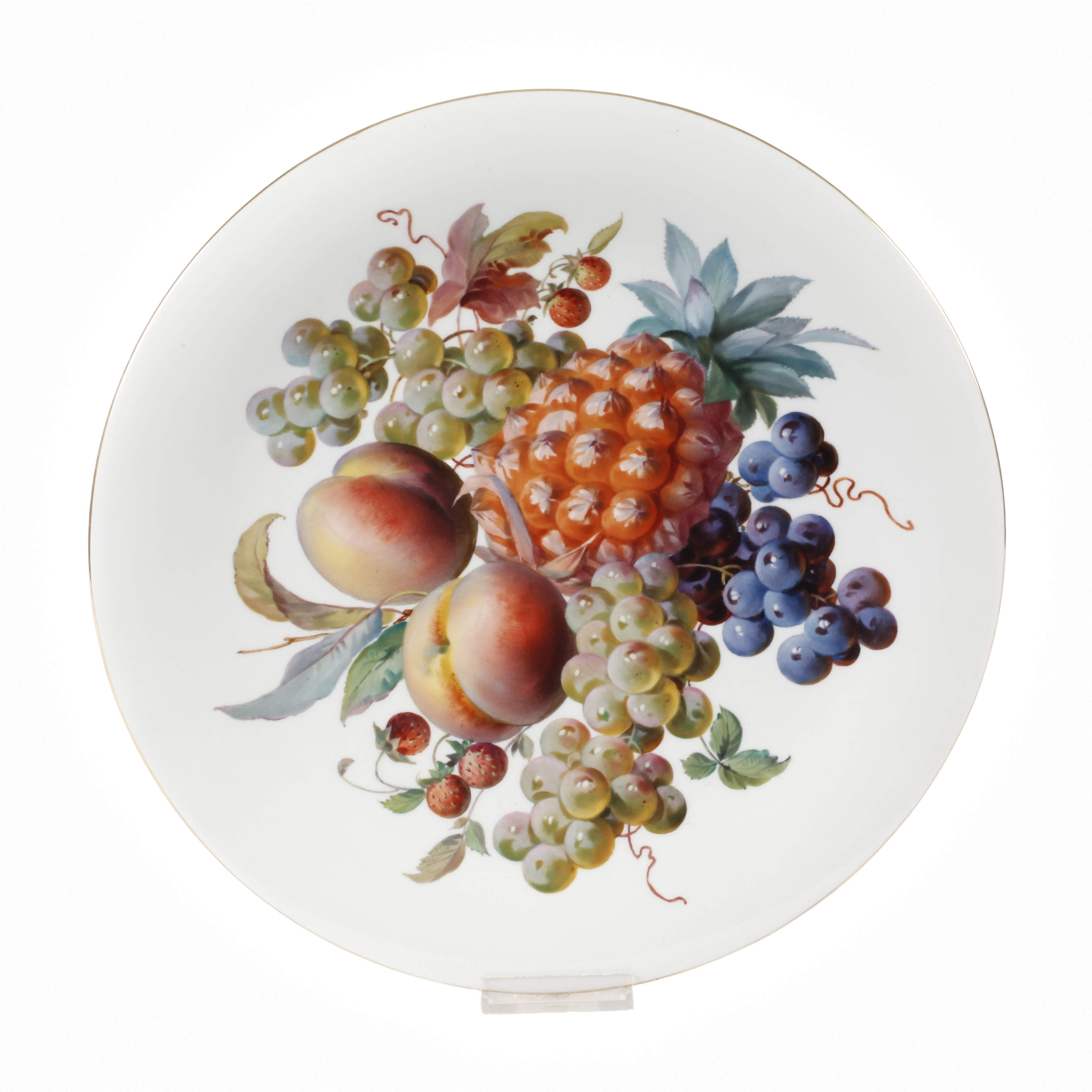 Meissen großer Wandteller "Reiche Fruchtmalerei"