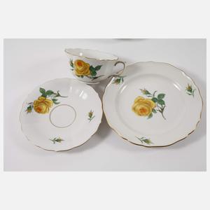 Meissen Kaffee-/Teeservice "Gelbe Rose"