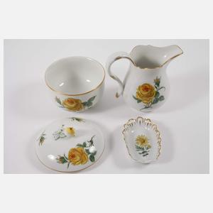 Meissen Kaffee-/Teeservice "Gelbe Rose"