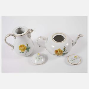 Meissen Kaffee-/Teeservice "Gelbe Rose"
