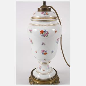 Meissen Lampenfuß "Blumen und Insekten"