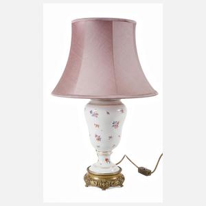 Meissen Lampenfuß "Blumen und Insekten"