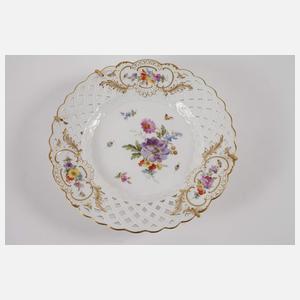 Meissen Durchbruchteller "Blumen und Insekten"