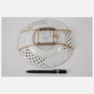 Meissen Durchbruchteller "Blumen und Insekten"