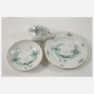 Meissen Kaffeeservice "Indisch, grün"