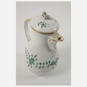 Meissen Kaffeeservice "Indisch, grün"