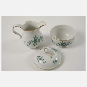 Meissen Kaffeeservice "Indisch, grün"