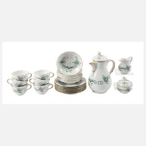 Meissen Kaffeeservice "Indisch, grün"