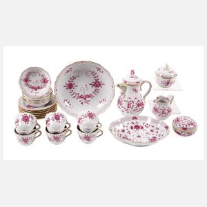 Meissen Mokkaservice "Indisch, purpur"