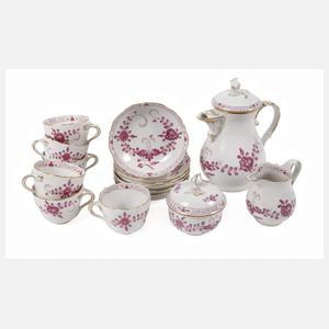Meissen Mokkaservice "Indisch, purpur"