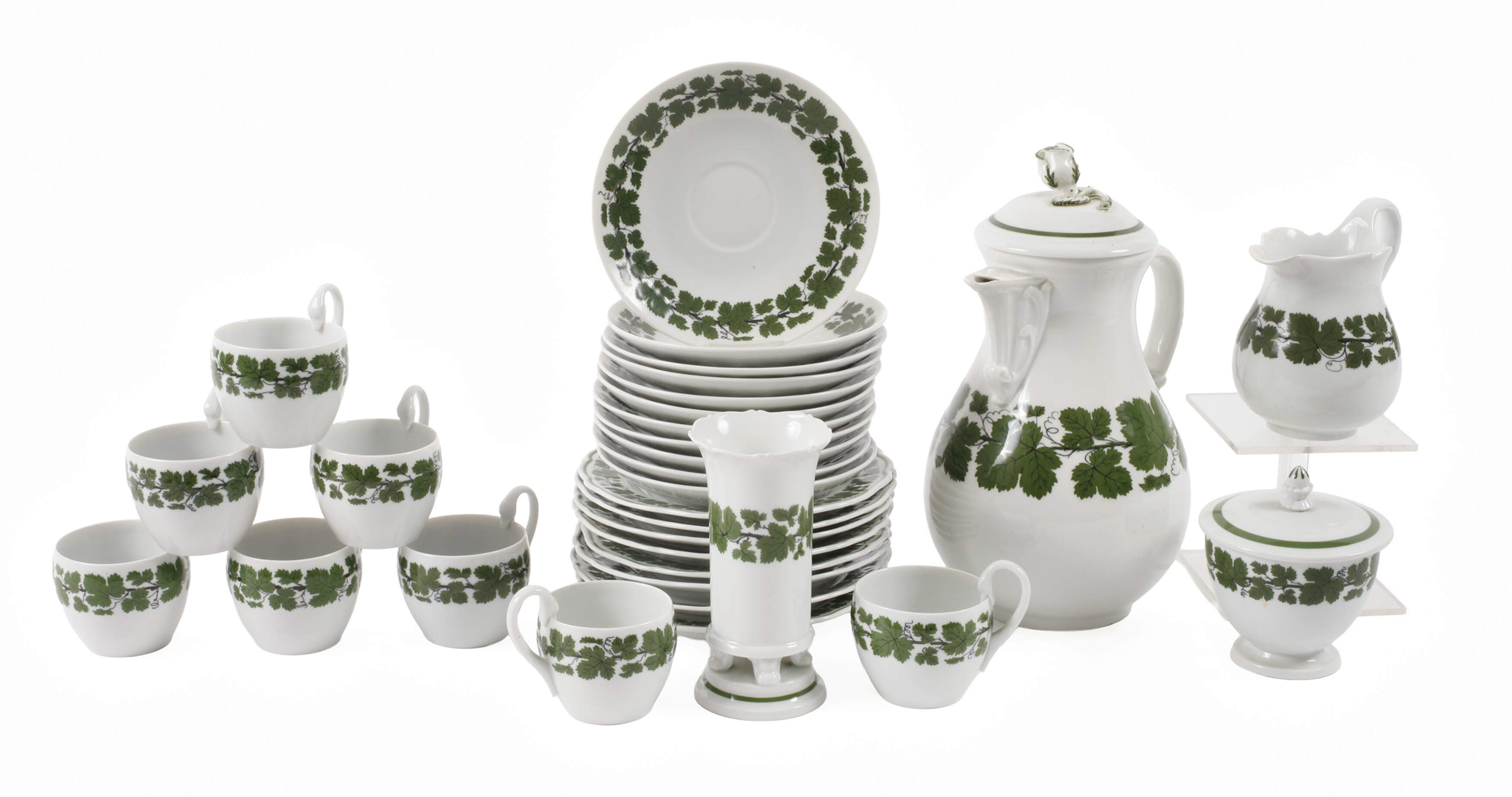 Meissen Kaffeeservice Weinlaubdekor