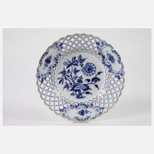 Meissen zwei Durchbruchteller "Zwiebelmuster"