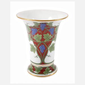 Meissen Trichtervase Weinrebendekor