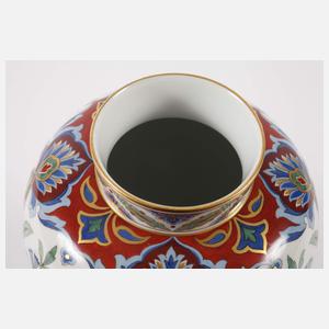 Meissen große Deckelvase im Iznik-Stil