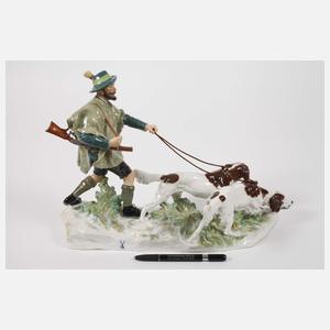 Meissen "Jäger mit zwei Jagdhunden"