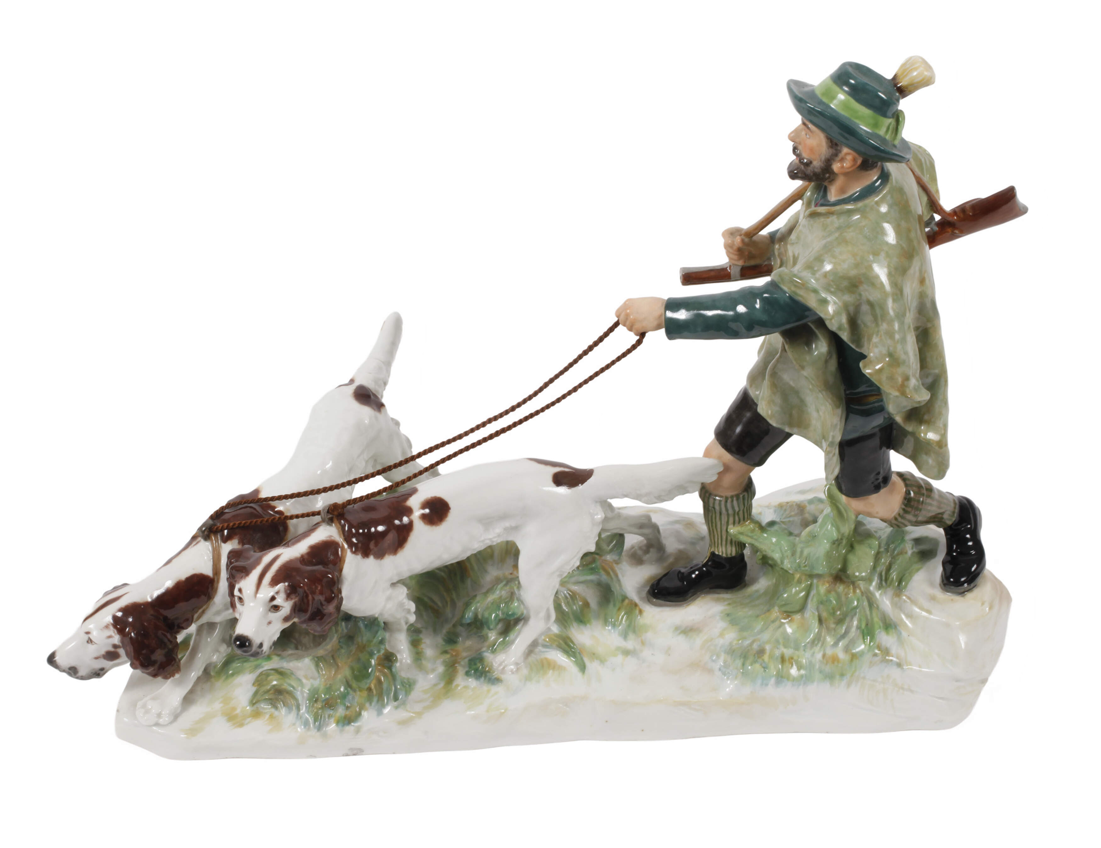 Meissen "Jäger mit zwei Jagdhunden"