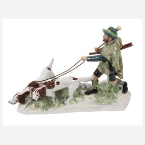 Meissen "Jäger mit zwei Jagdhunden"