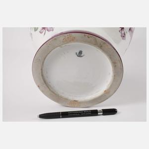 Nymphenburg Bodenvase "Purpurblumen und Band"