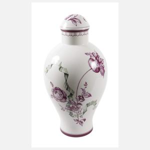 Nymphenburg Bodenvase "Purpurblumen und Band"