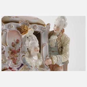 Schwarza-Saalbahn figürliche Deckeldose als Sänfte