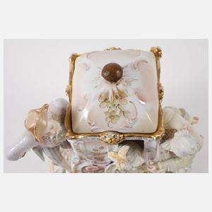 Schwarza-Saalbahn figürliche Deckeldose als Sänfte