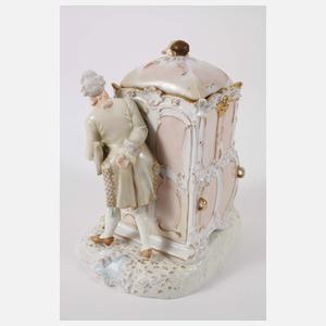 Schwarza-Saalbahn figürliche Deckeldose als Sänfte