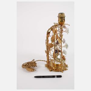 Volkstedt Prunkleuchter mit Amorette