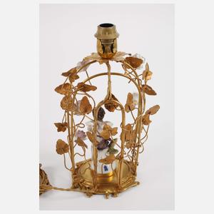 Volkstedt Prunkleuchter mit Amorette