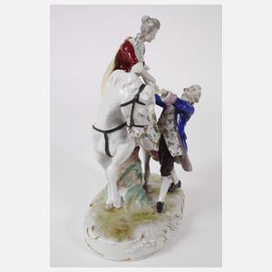 Volkstedt Reiterin mit Kavalier