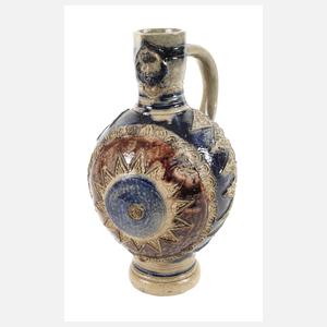 Westerwälder Sternkanne mit Bartmannsgesicht