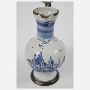 Barocke Fayencekanne und zwei Walzenkrüge