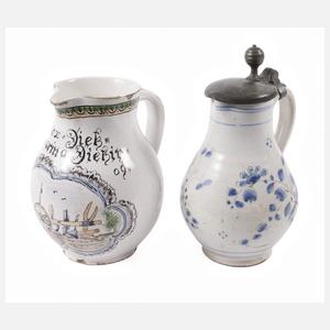 Zwei Fayencekannen