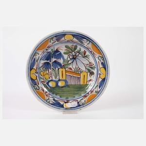 Drei Delfter Fayenceteller