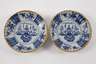 Fayenceschale und zwei Delfter Teller