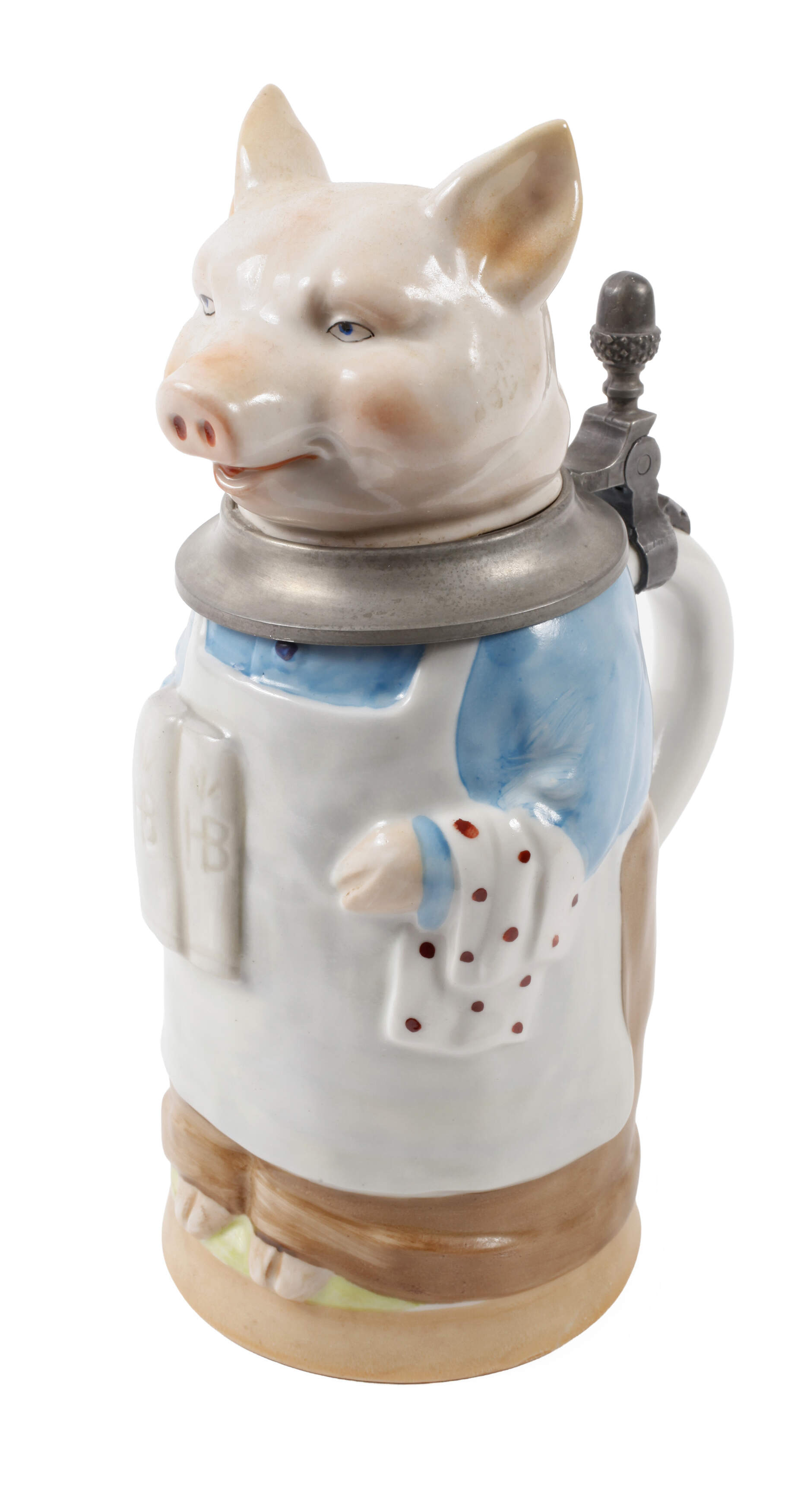 Figurenkrug als kellnerndes Schwein