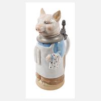 Figurenkrug als kellnerndes Schwein111