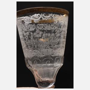 Barockes Spruchglas Schlesien