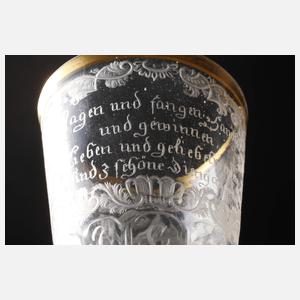 Barockes Spruchglas Schlesien