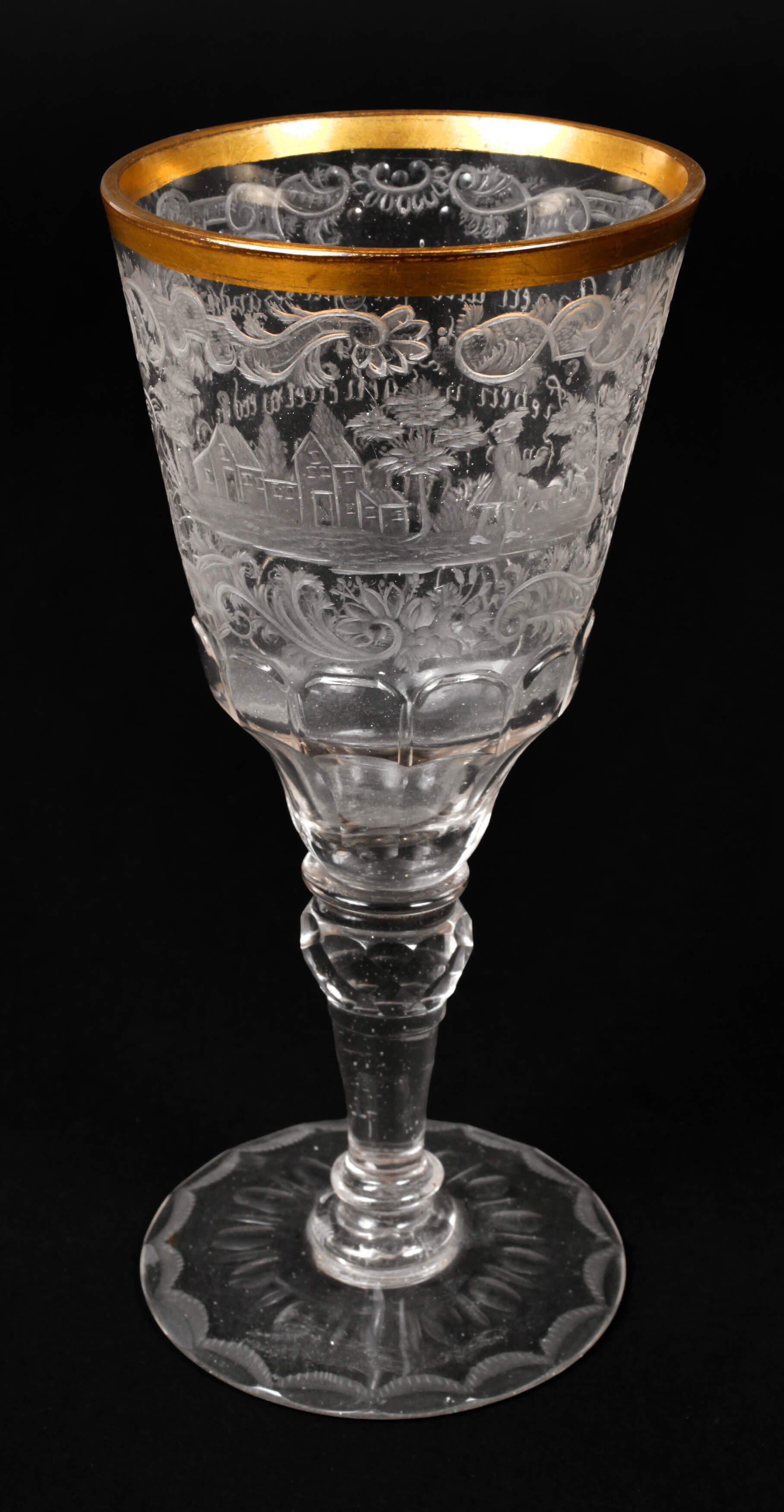 Barockes Spruchglas Schlesien