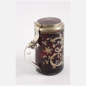 Drei Biedermeier-Andenkengläser