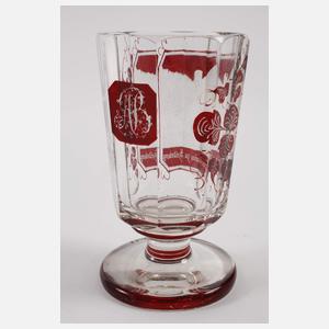 Drei Biedermeier-Andenkengläser