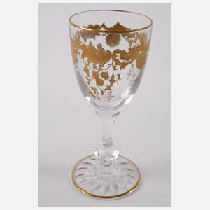 Karaffe und sechs Gläser Saint Louis