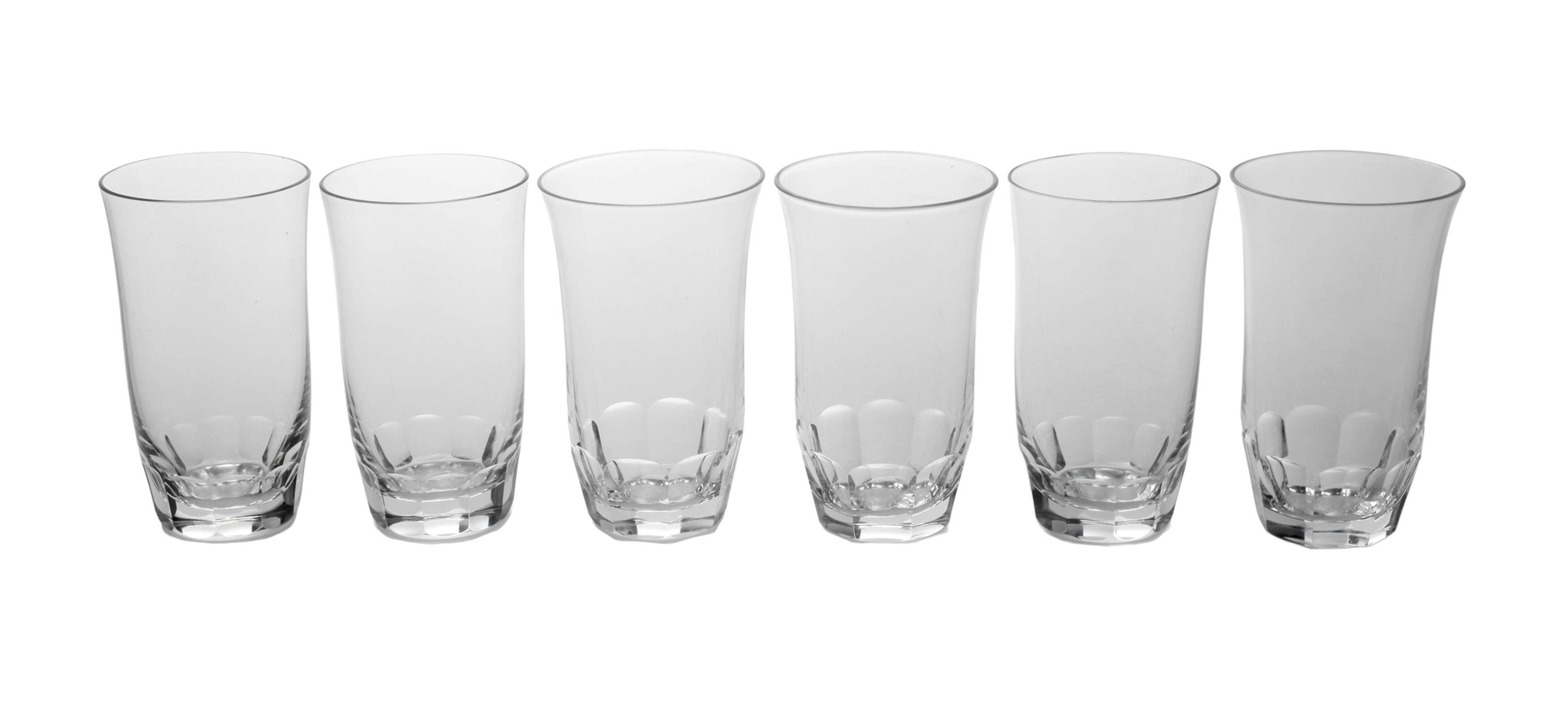 Sechs zarte Bechergläser