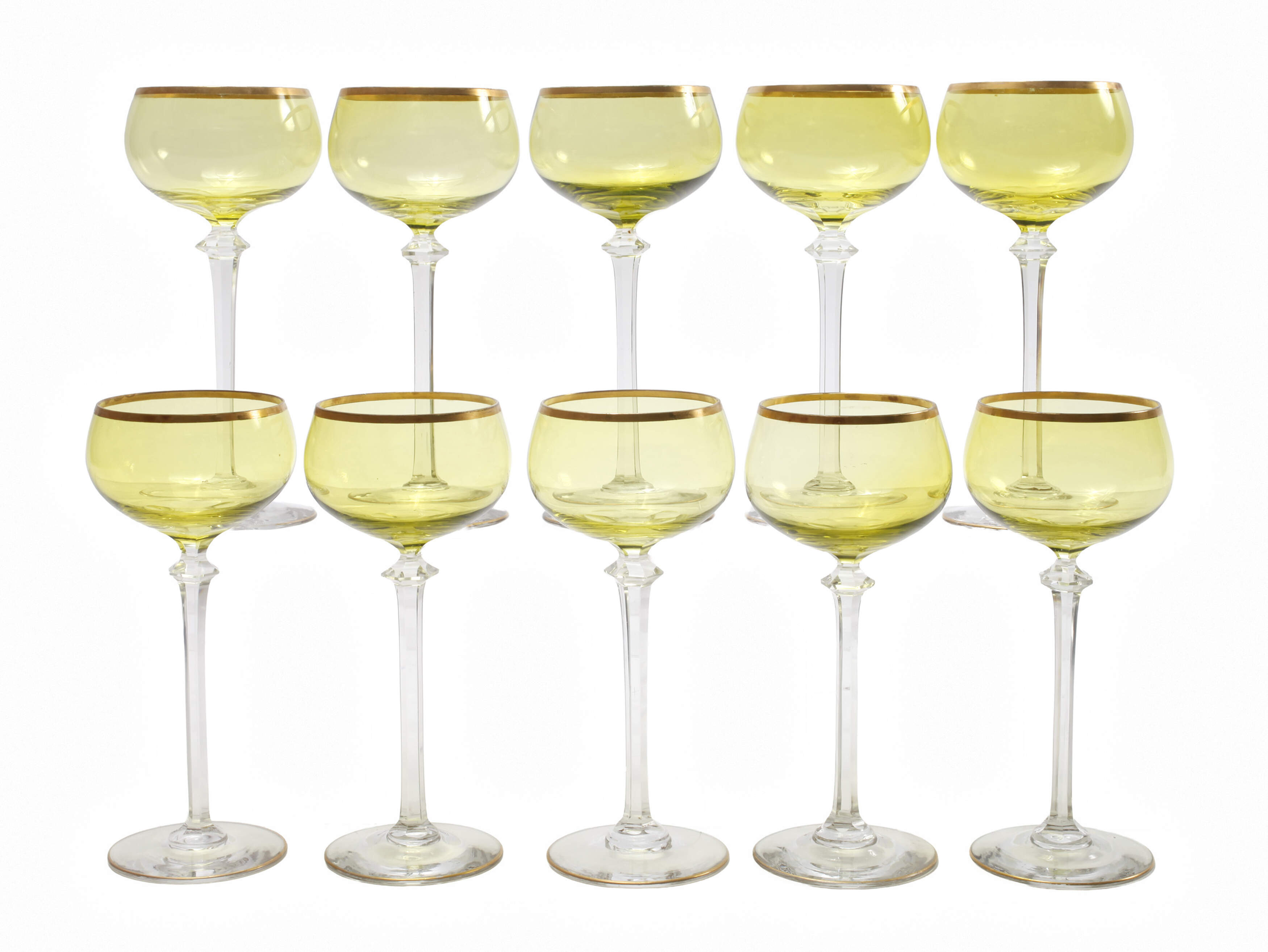 Theresienthal zehn Stängelgläser