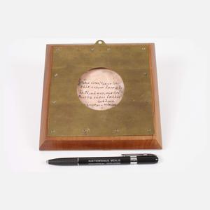 Emailleplatte mit Äskulapmotiv