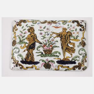 Zwei Plaketten "émail de saxe"