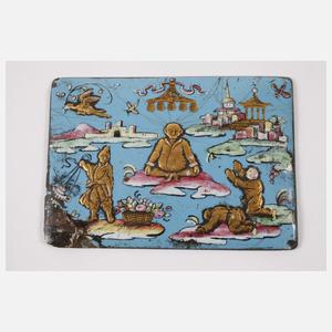 Zwei Plaketten "émail de saxe"