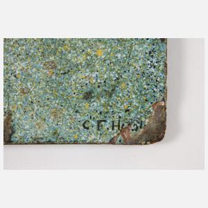 Zwei Plaketten "émail de saxe"