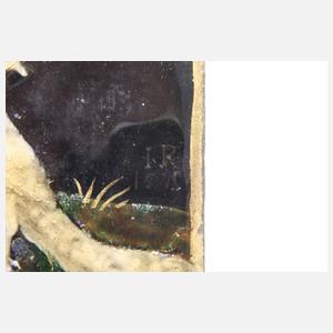 Limoges Emaille-Bildplatte "I.R. 1549"